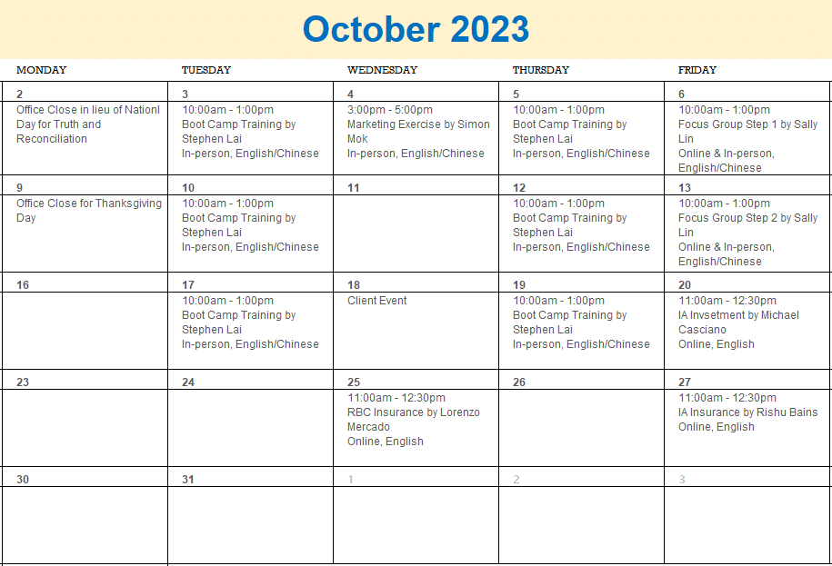 A calendar with a number of days

Description automatically generated