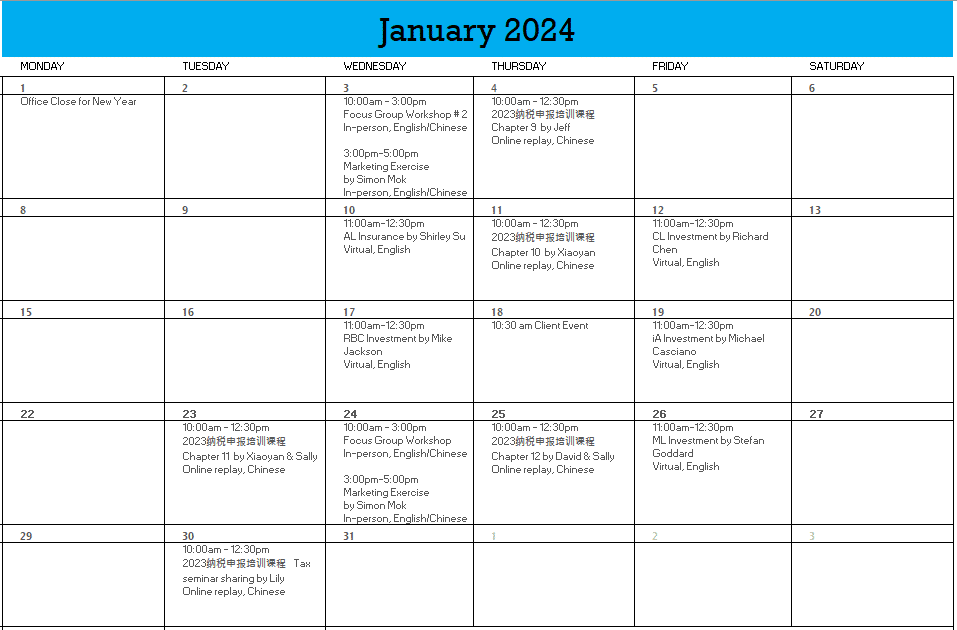 A calendar with writing on it

Description automatically generated